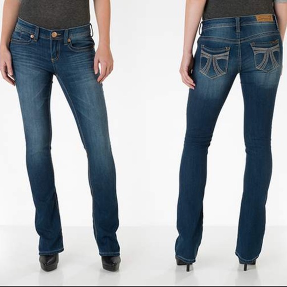 Seven7 The Rocker Slim Thick Stitch Embroidered Bootcut Jeans - Picture 4 of 14